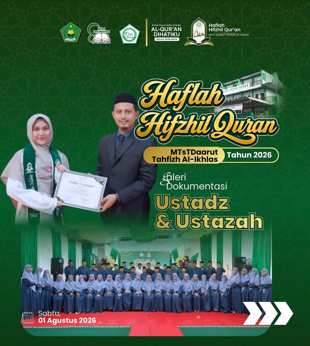 * Hifzhil Qur’an MTsT Daarut Tahfizh Al-Ikhlas Apresiasi Capaian Hafalan 50 Santri