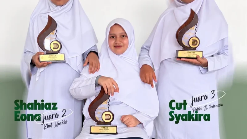 MTsT Daarut Tahfizh Al-Ikhlas Raih Tiga Prestasi pada Ajang di Damasquss V, Darul Quran Aceh